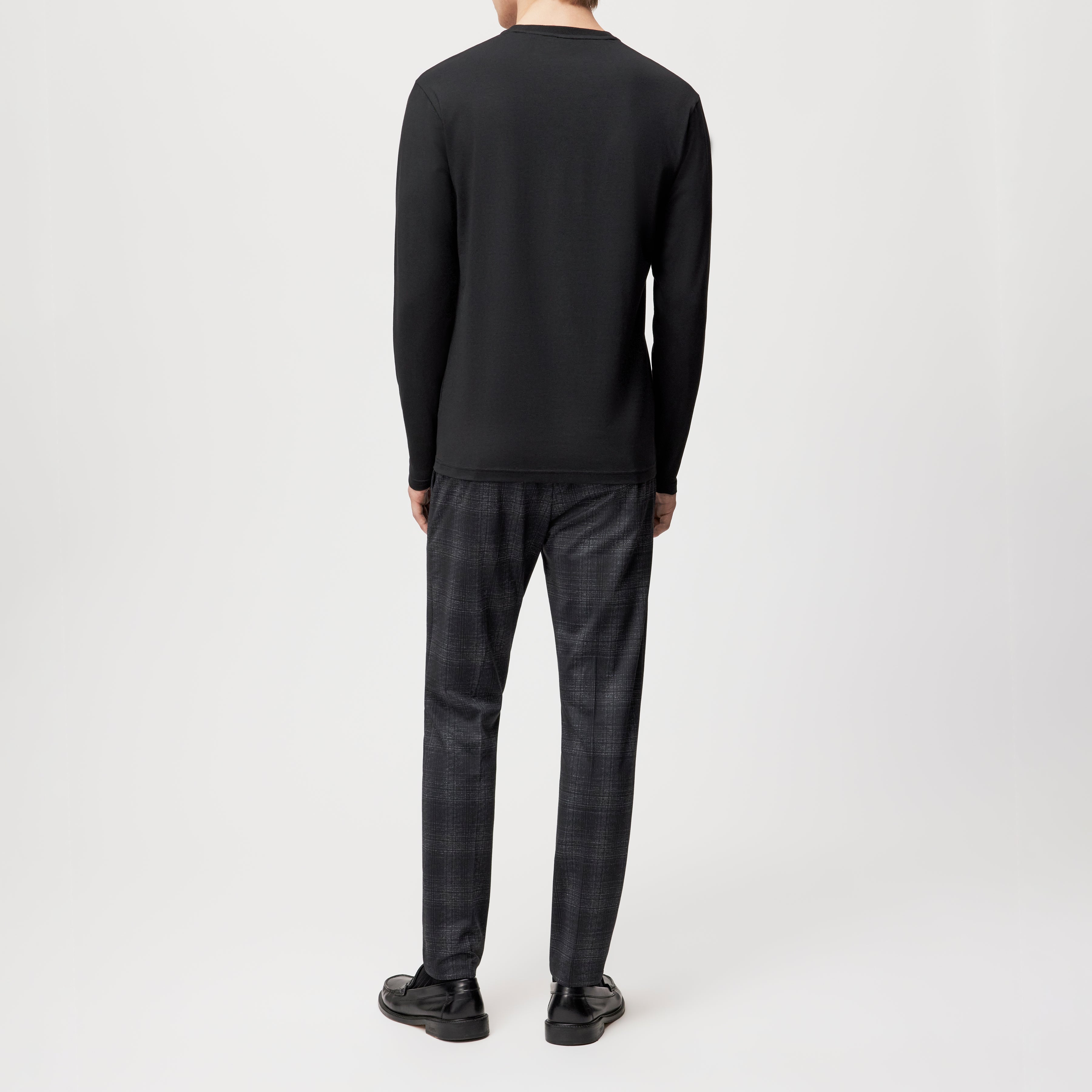 חולצה ארוכה תערובת ויסקוזה וכותנה