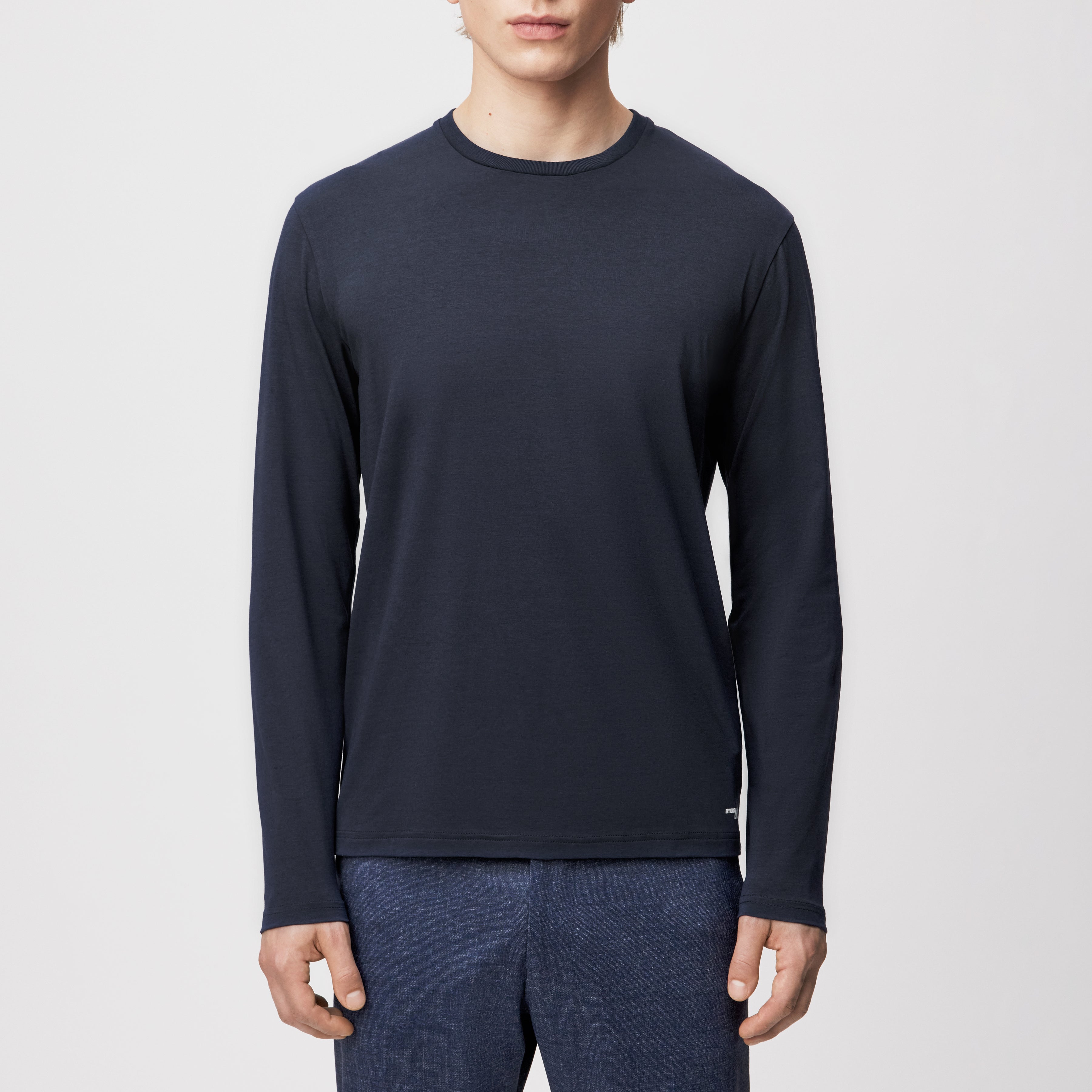 חולצה ארוכה תערובת ויסקוזה וכותנה