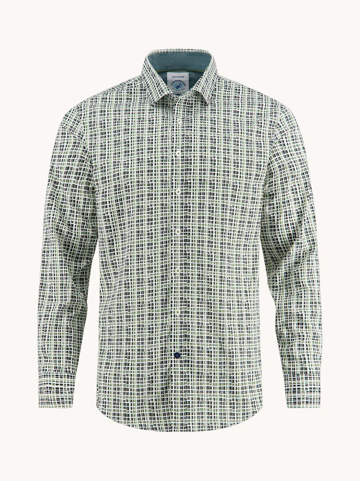 מכופתרת משבצות א-סימטריות