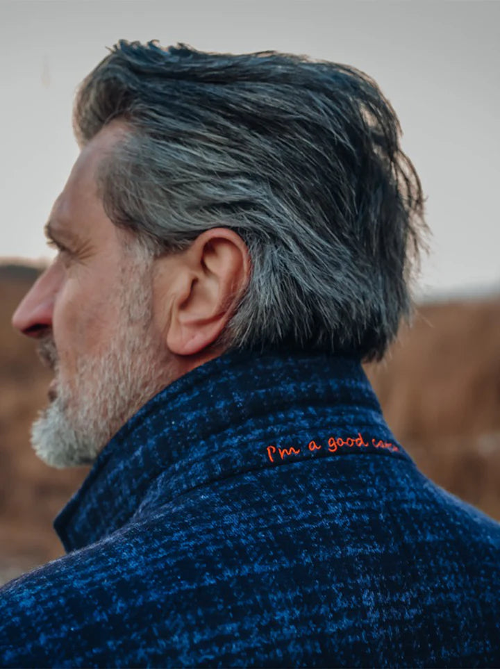 מעיל כפול משובץ