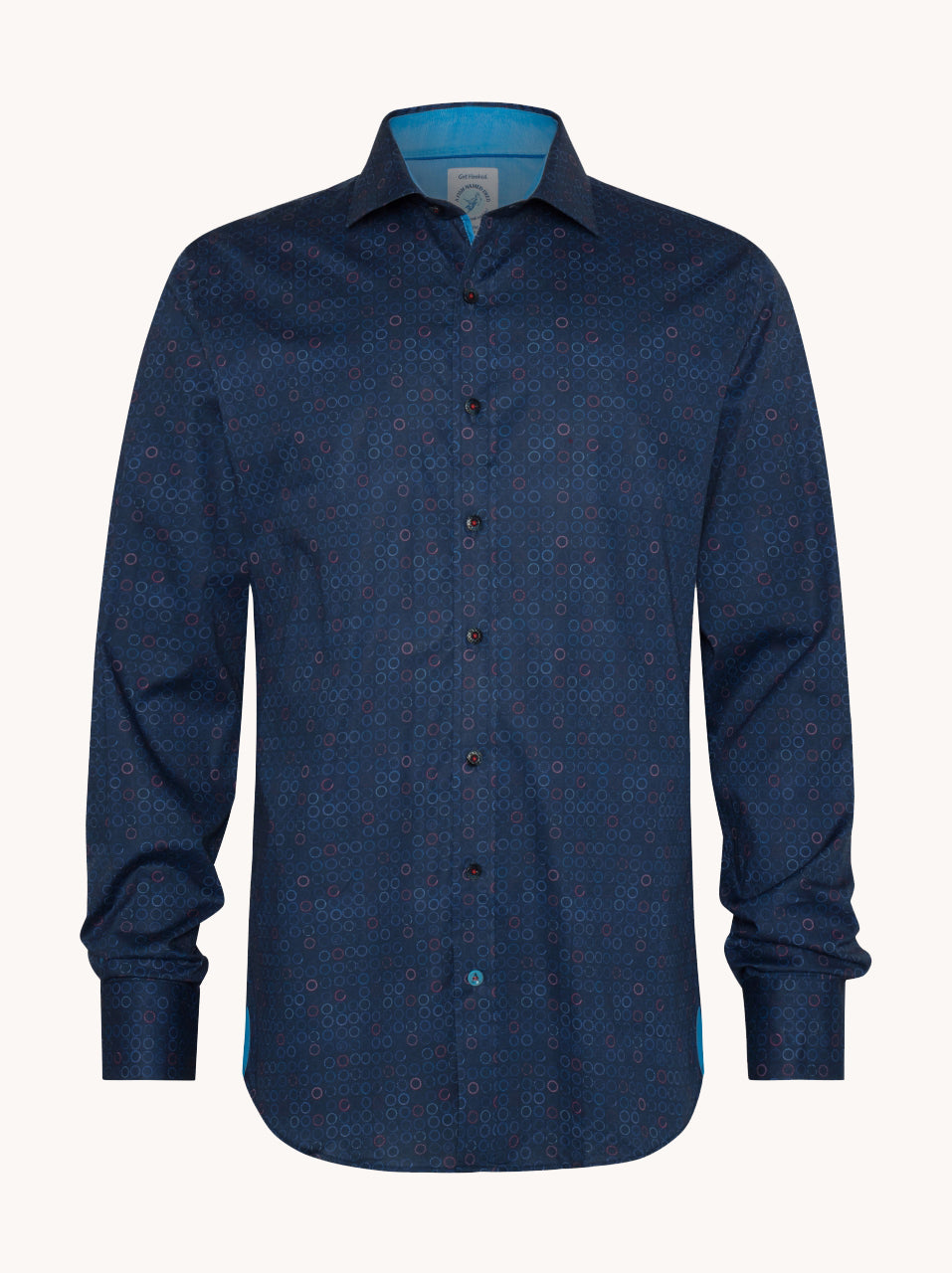 מכופתרת בהדפס טבעות