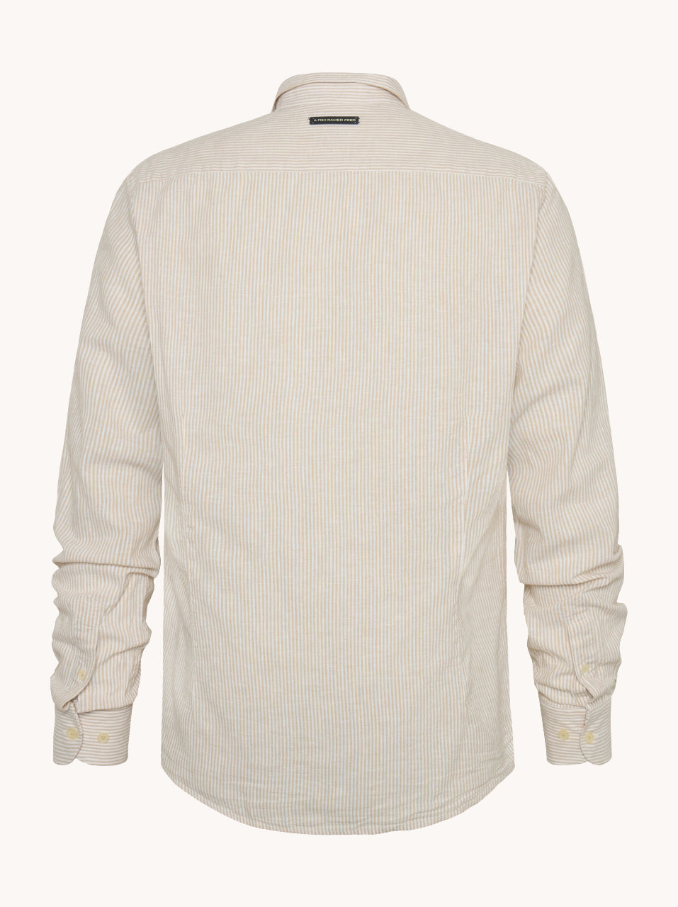 מכופתרת פשתן פסים