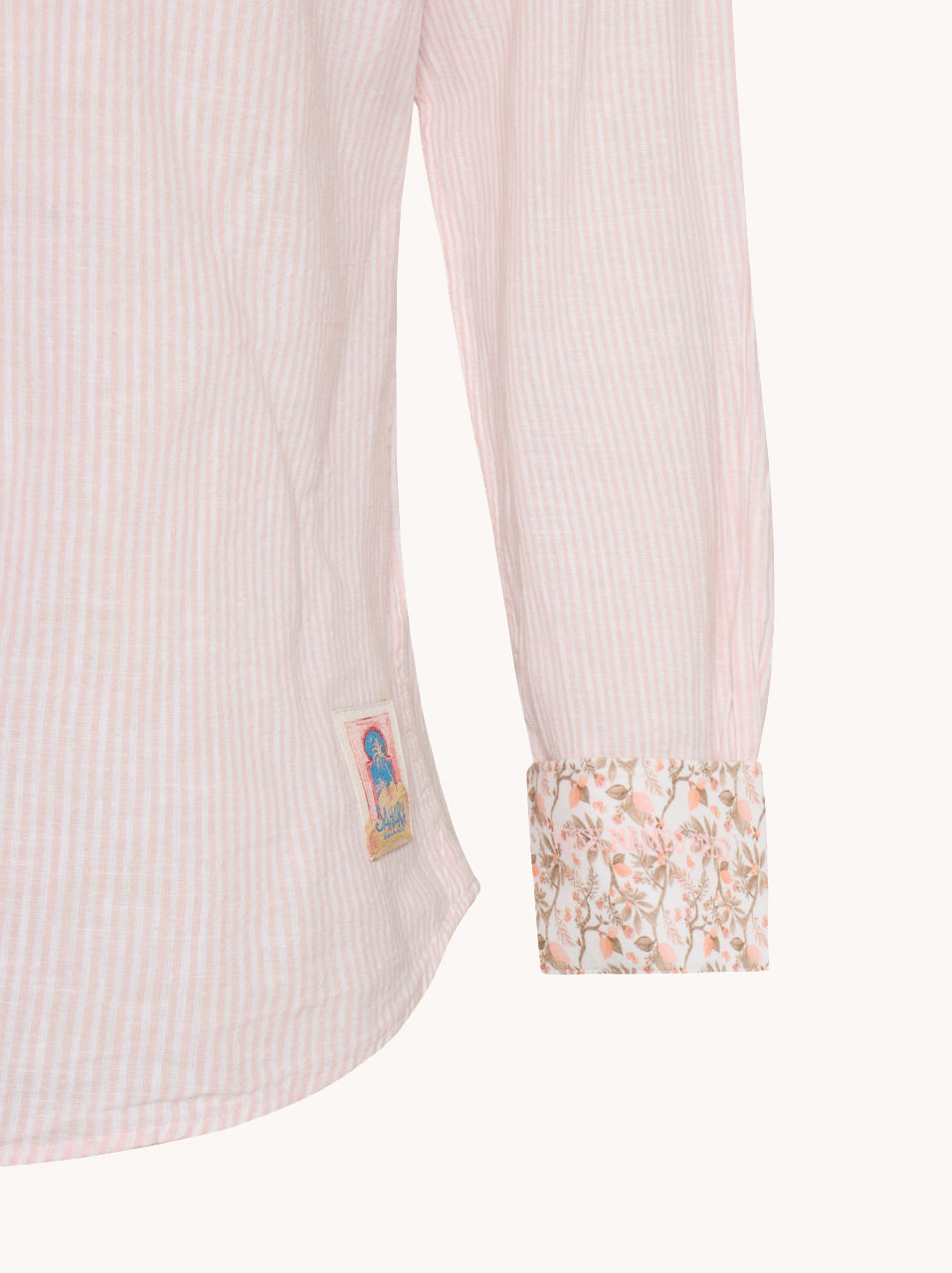 מכופתרת פשתן פסים