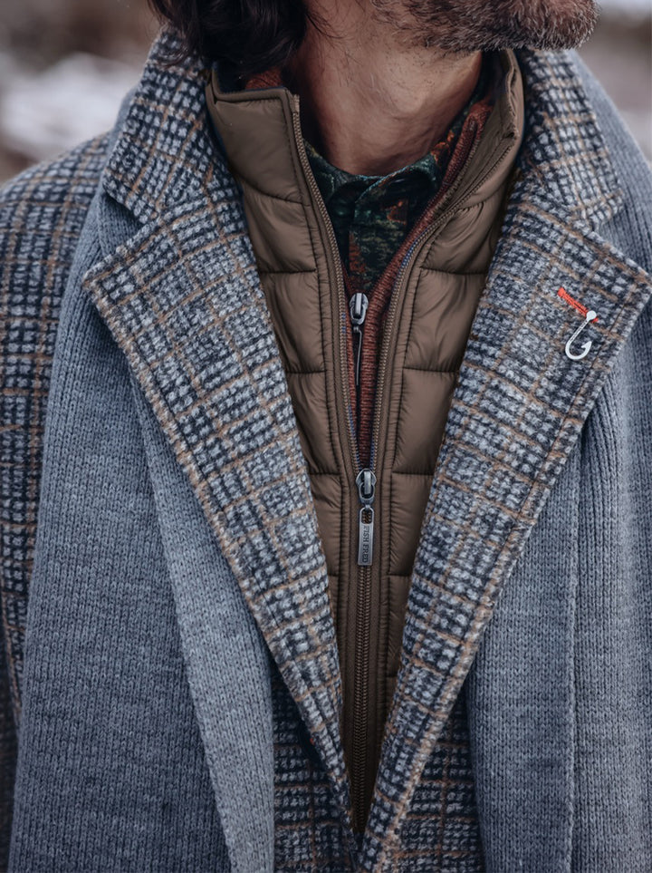 מעיל כפול משובץ