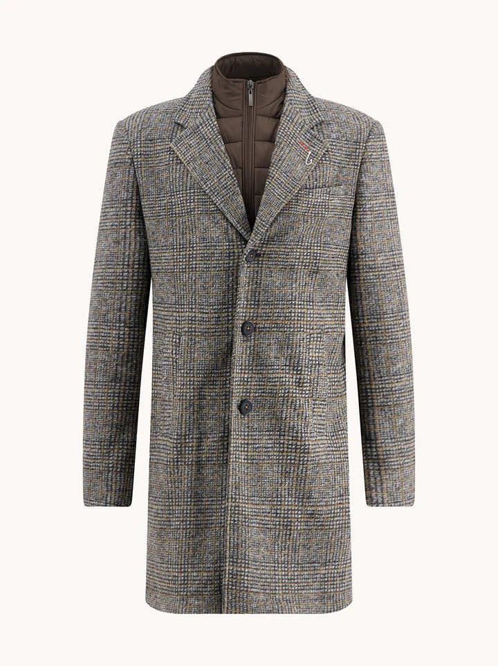 מעיל כפול משובץ