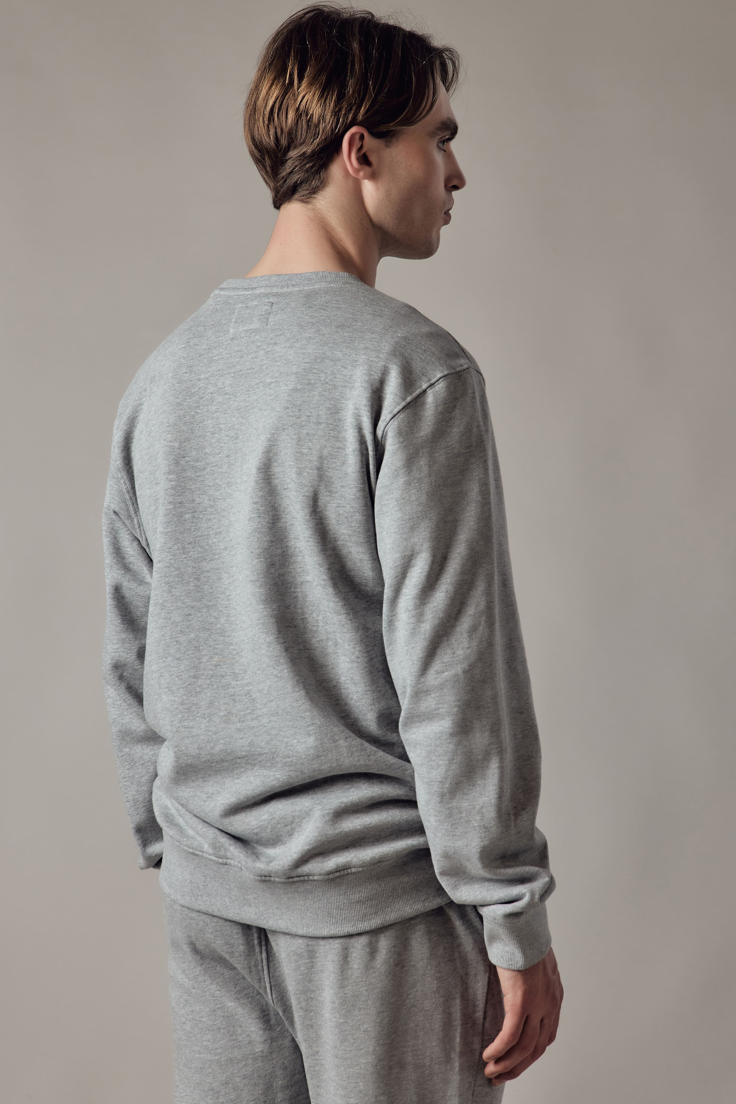 סווטשירט כותנה צווארון עגול