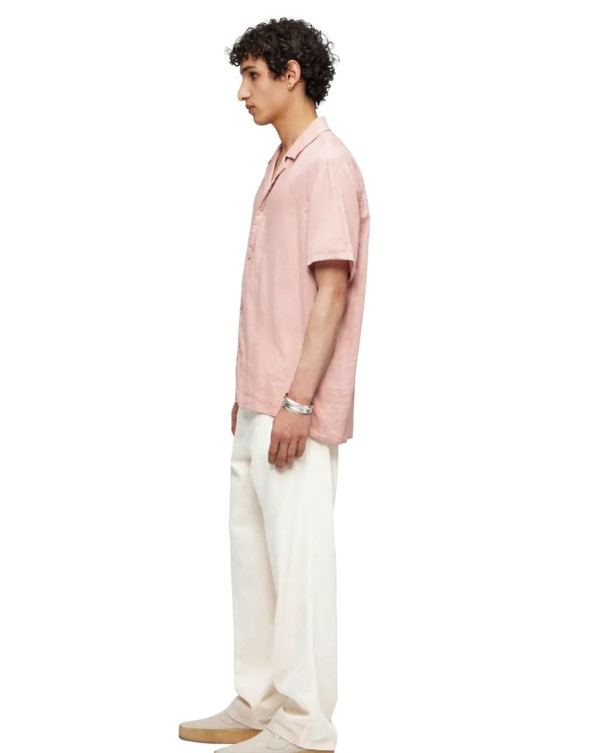 מכופתרת פשתן קצרה