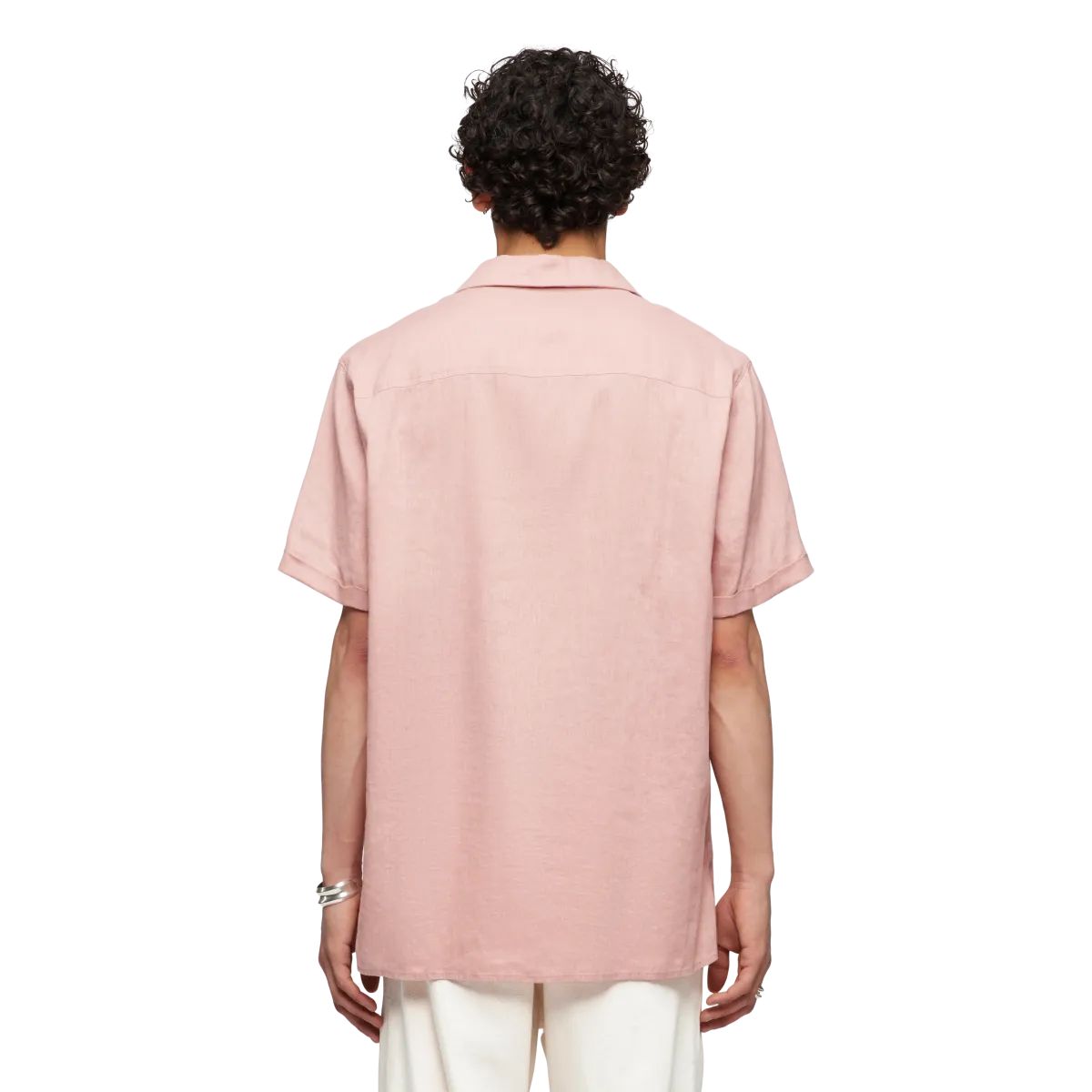 מכופתרת פשתן קצרה