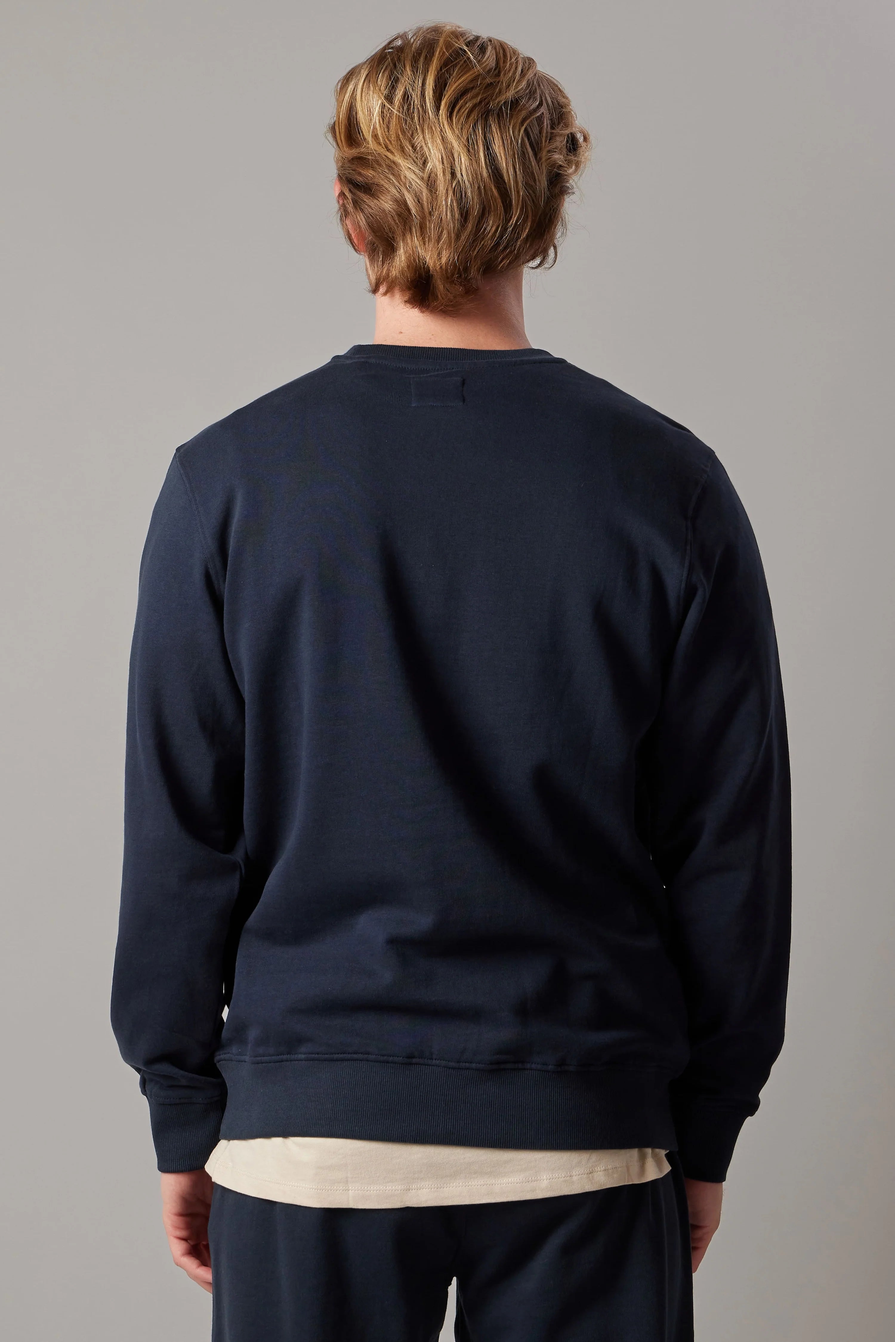 סווטשירט כותנה צווארון עגול