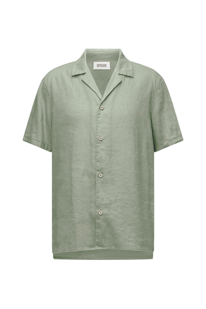 מכופתרת פשתן קצרה