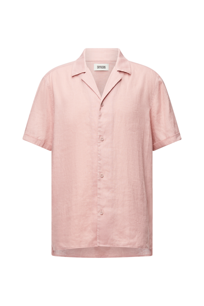 מכופתרת פשתן קצרה