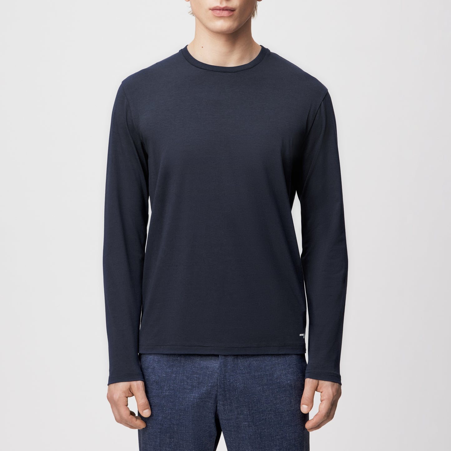 חולצה ארוכה תערובת ויסקוזה וכותנה