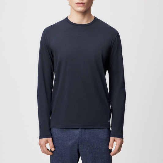 חולצה ארוכה תערובת ויסקוזה וכותנה