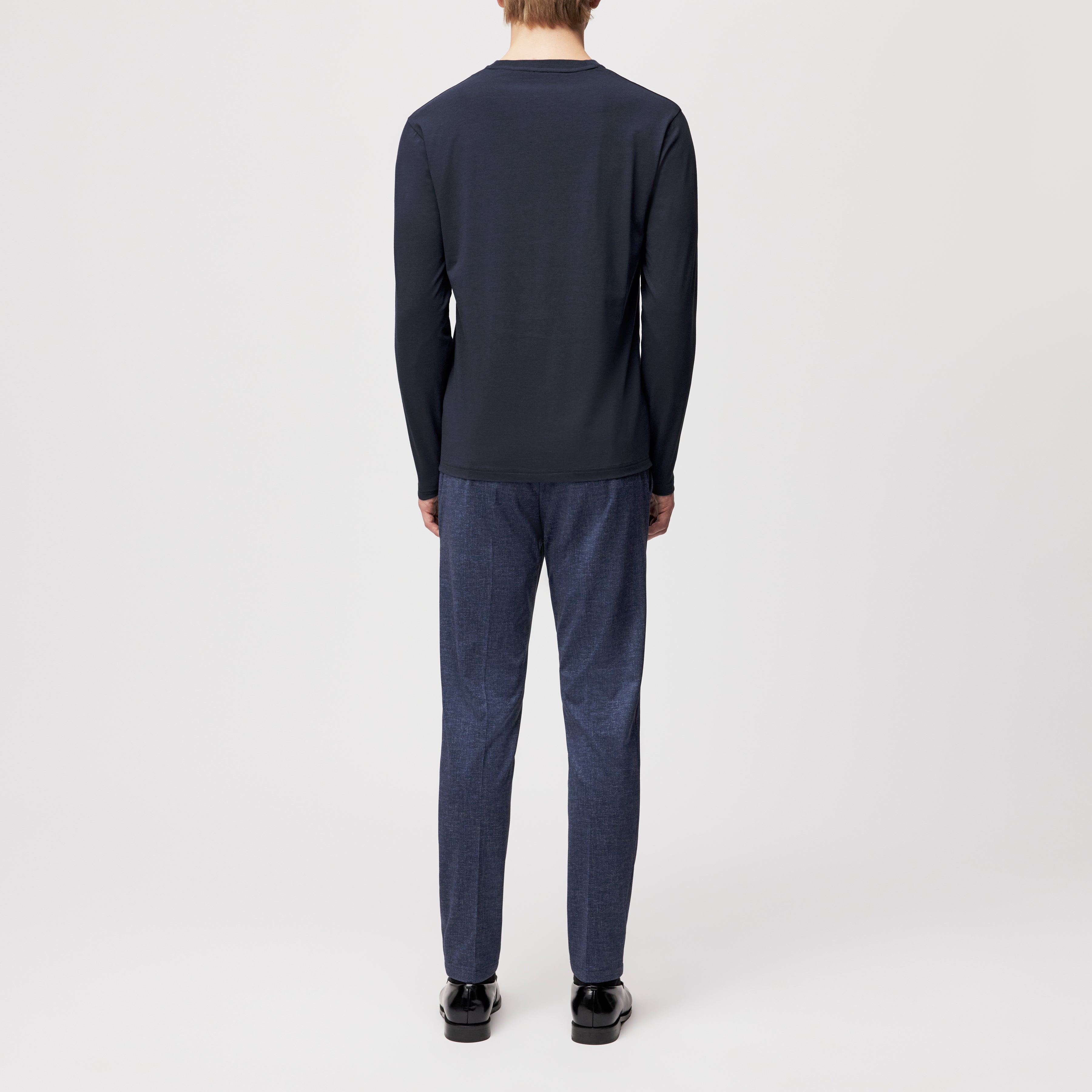 חולצה ארוכה תערובת ויסקוזה וכותנה