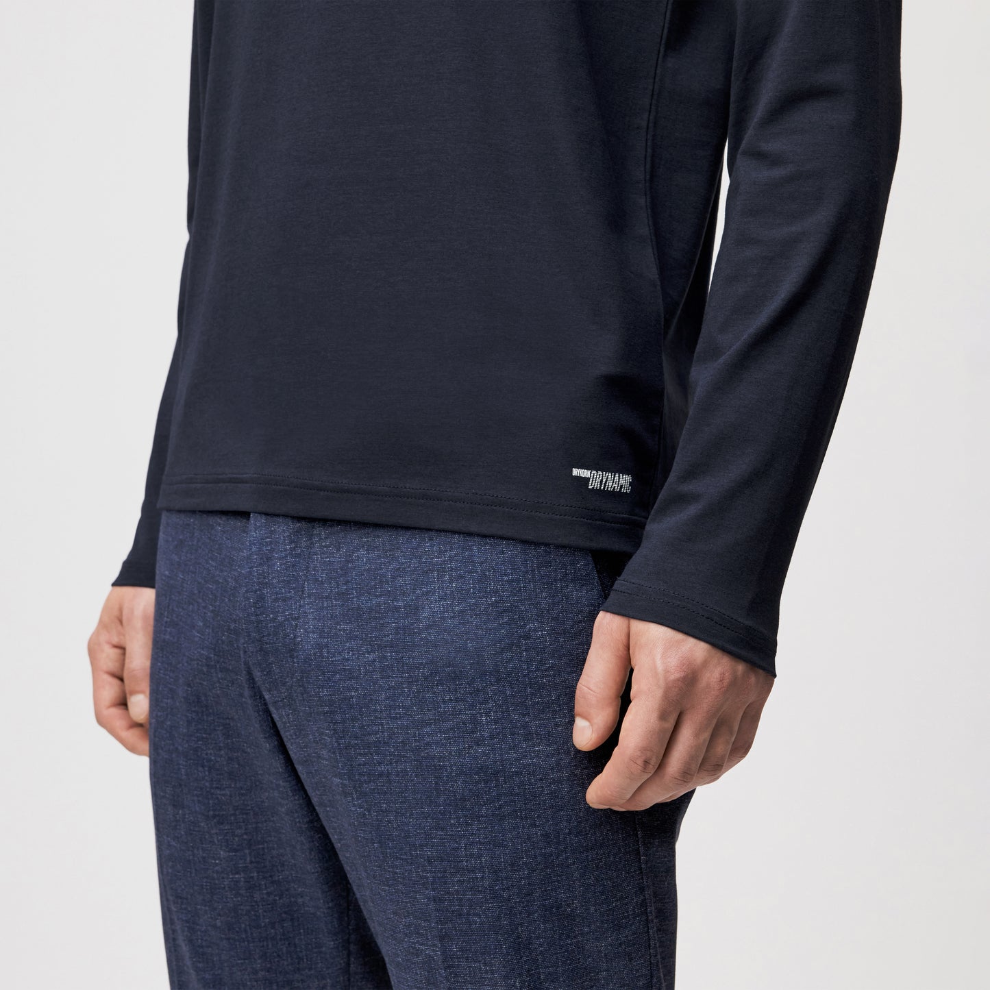 חולצה ארוכה תערובת ויסקוזה וכותנה