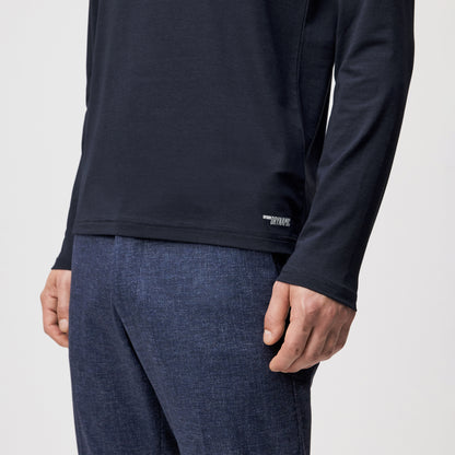 חולצה ארוכה תערובת ויסקוזה וכותנה