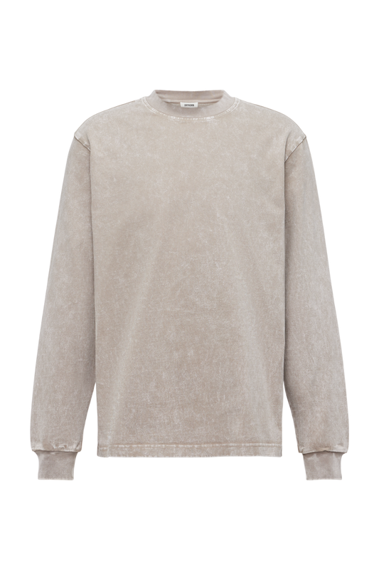 חולצת כותנה דהויה ארוכה