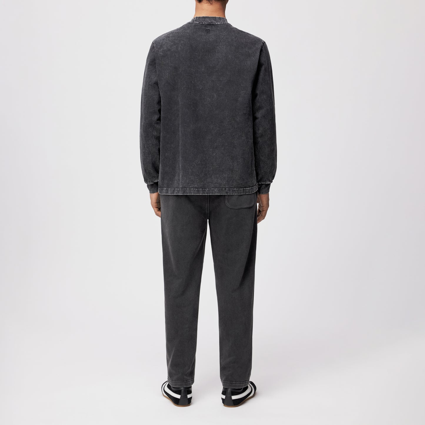 חולצת כותנה דהויה ארוכה