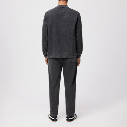 חולצת כותנה דהויה ארוכה