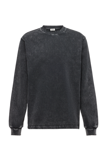 חולצת כותנה דהויה ארוכה