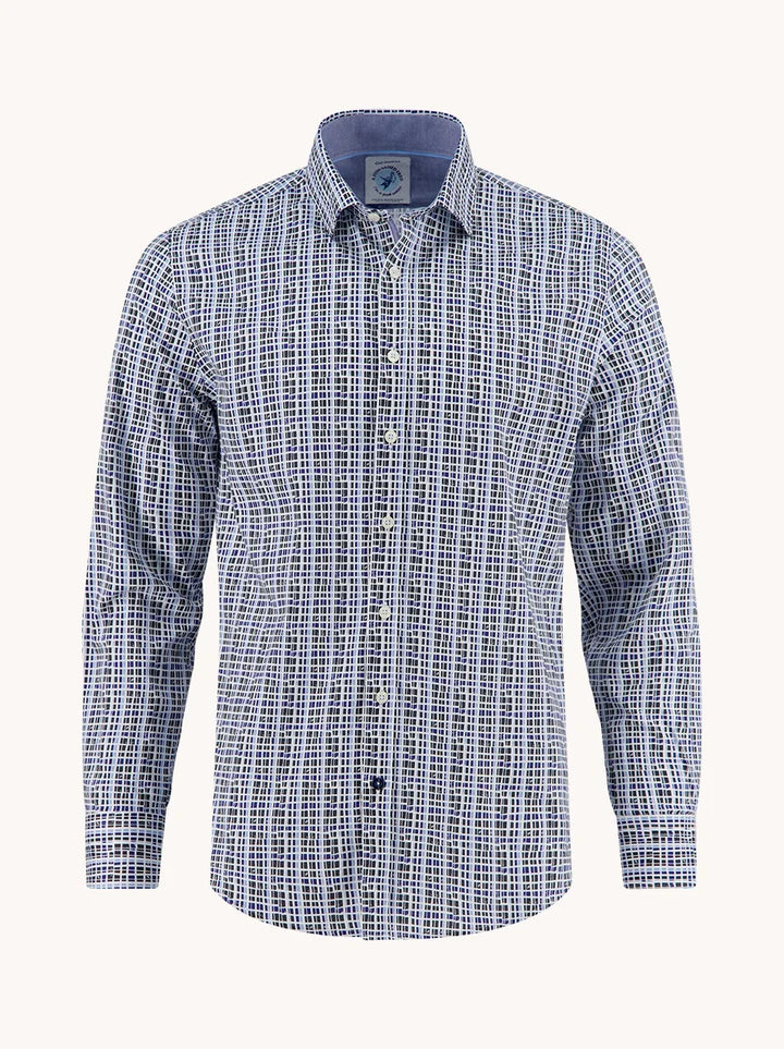 מכופתרת משבצות א-סימטריות