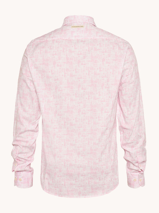 מכופתרת הדפס מלבני