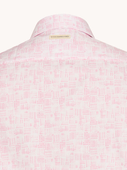 מכופתרת הדפס מלבני