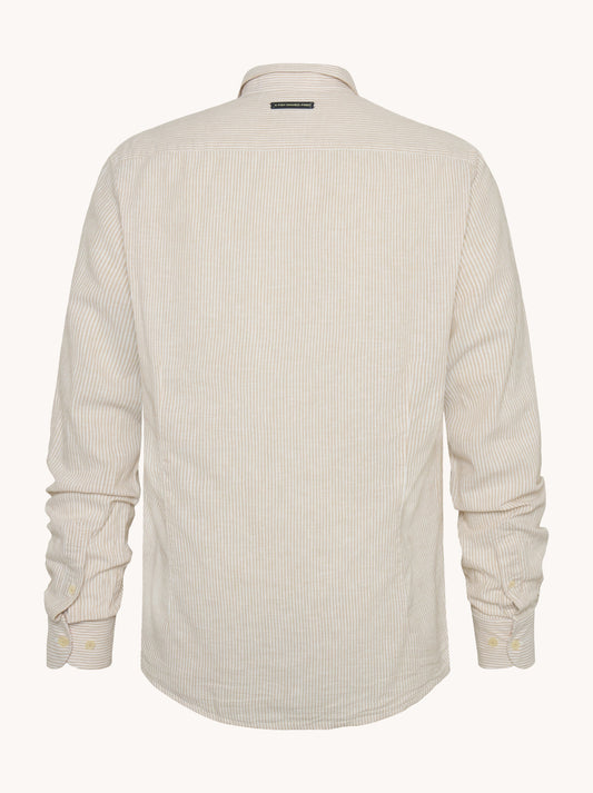 מכופתרת פשתן פסים