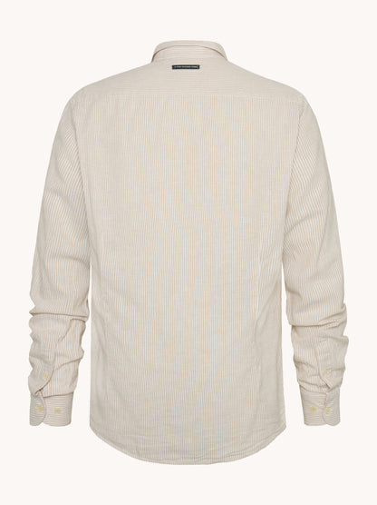 מכופתרת פשתן פסים