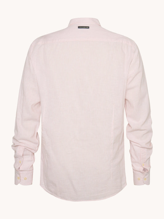 מכופתרת פשתן פסים