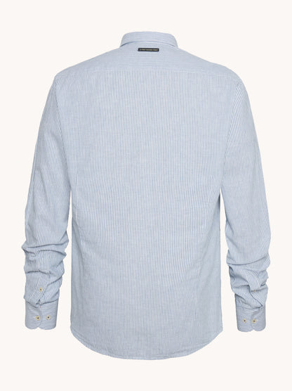 מכופתרת פשתן פסים