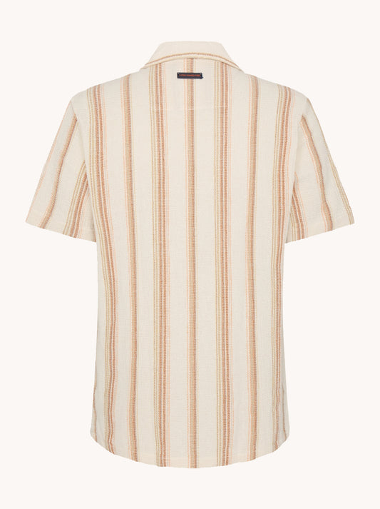 מכופתרת פסים סרוגה