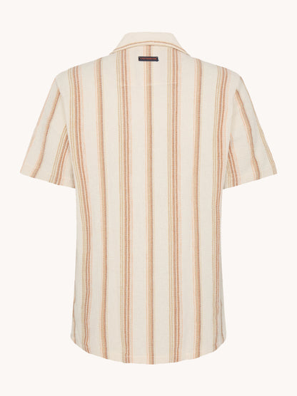 מכופתרת פסים סרוגה