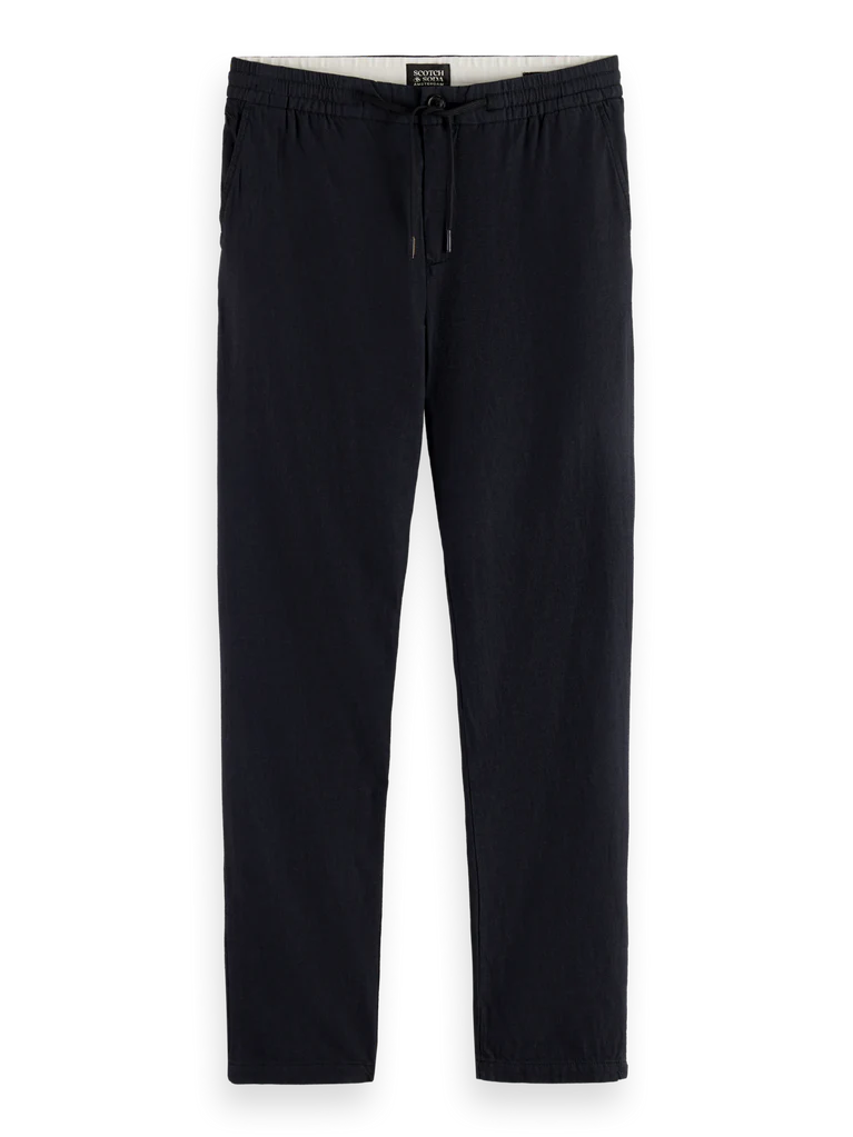 מכנס פשתן - שחור