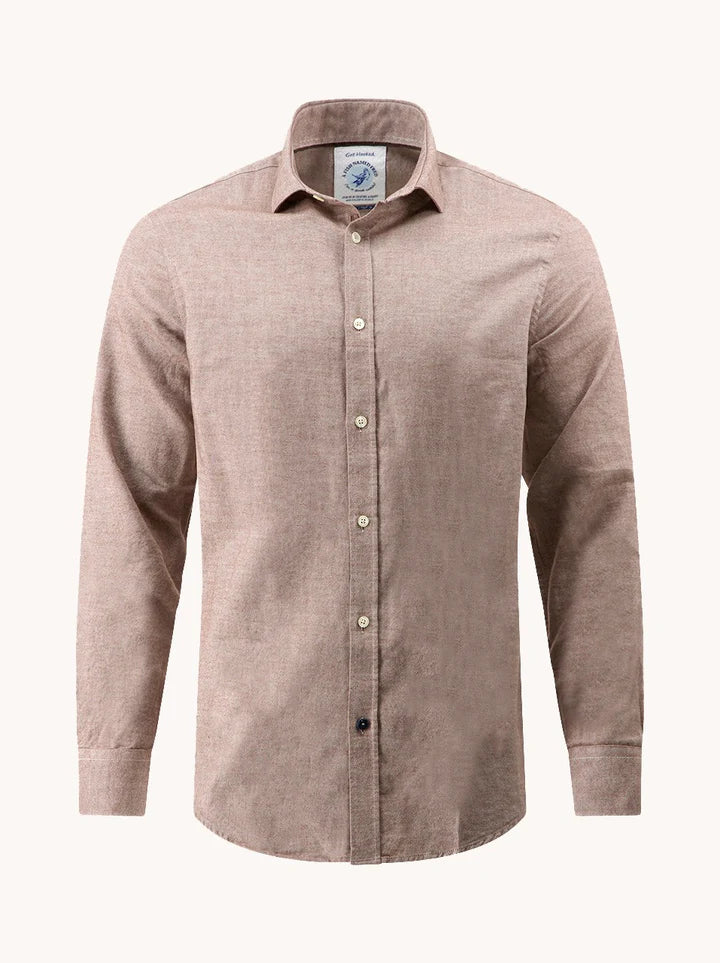 מכופתרת טוויל מוברשת