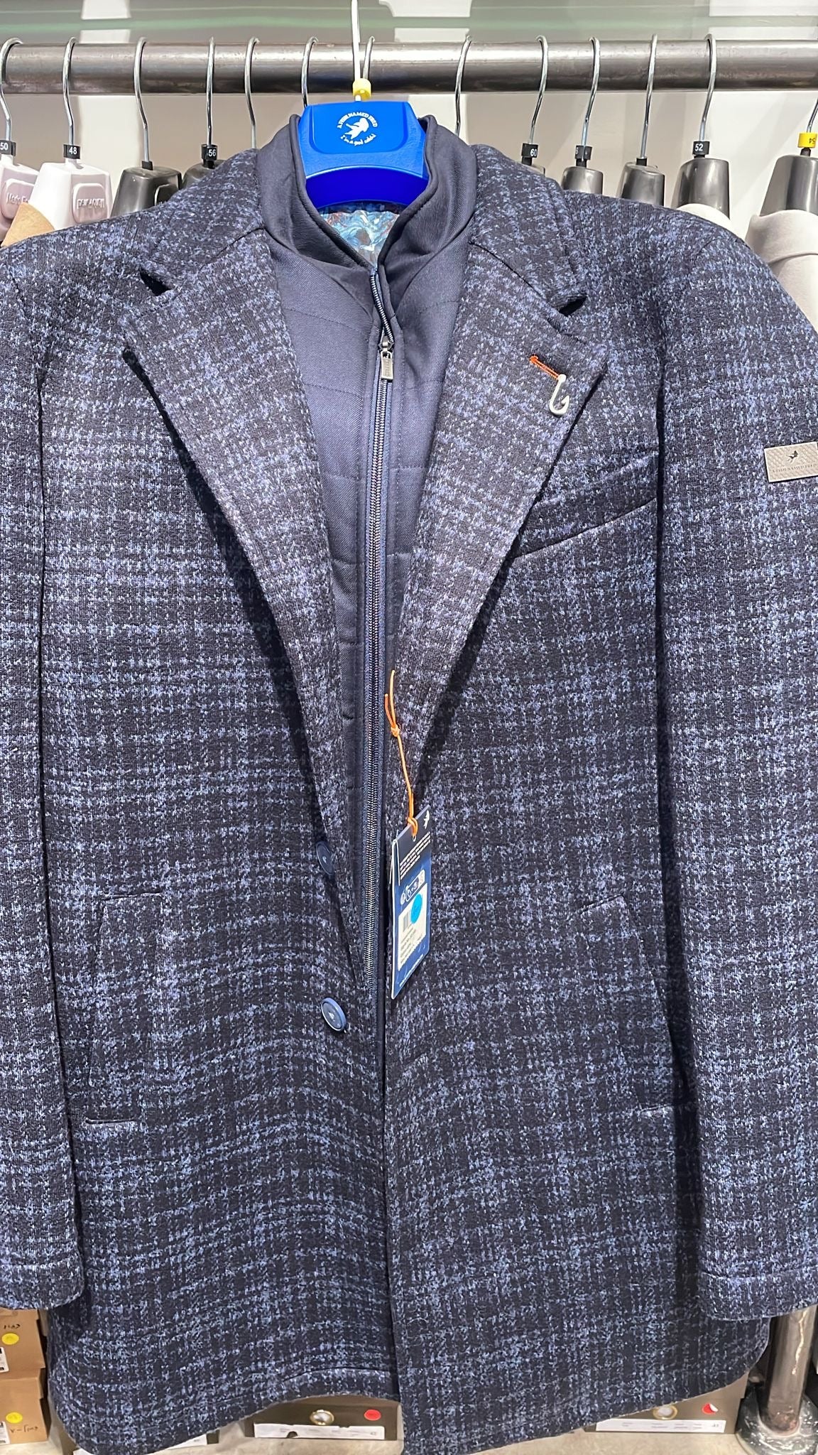 מעיל כפול משובץ