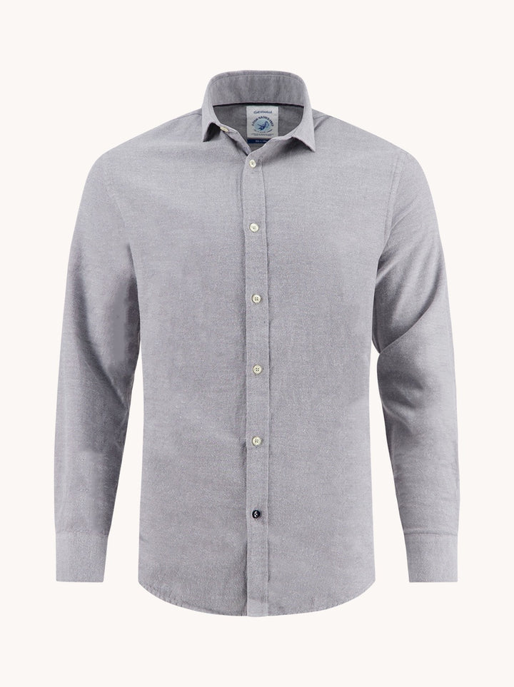 מכופתרת טוויל מוברשת