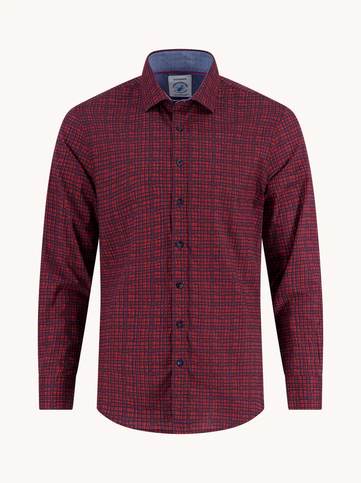 מכופתרת משבצות א-סימטריות