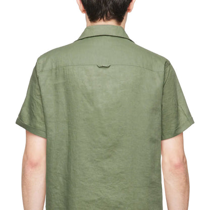 מכופתרת פשתן קצרה