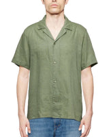 מכופתרת פשתן קצרה