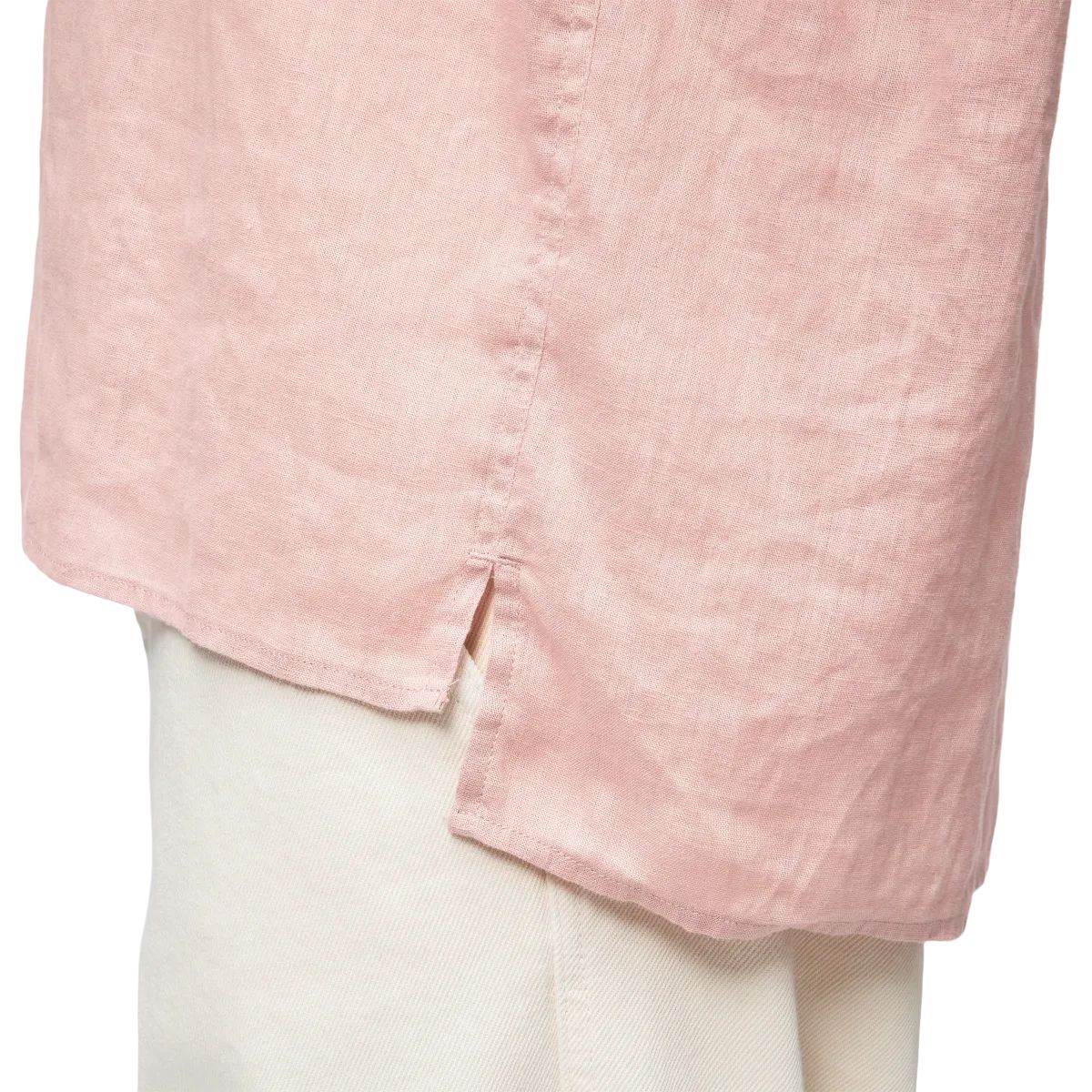 מכופתרת פשתן קצרה